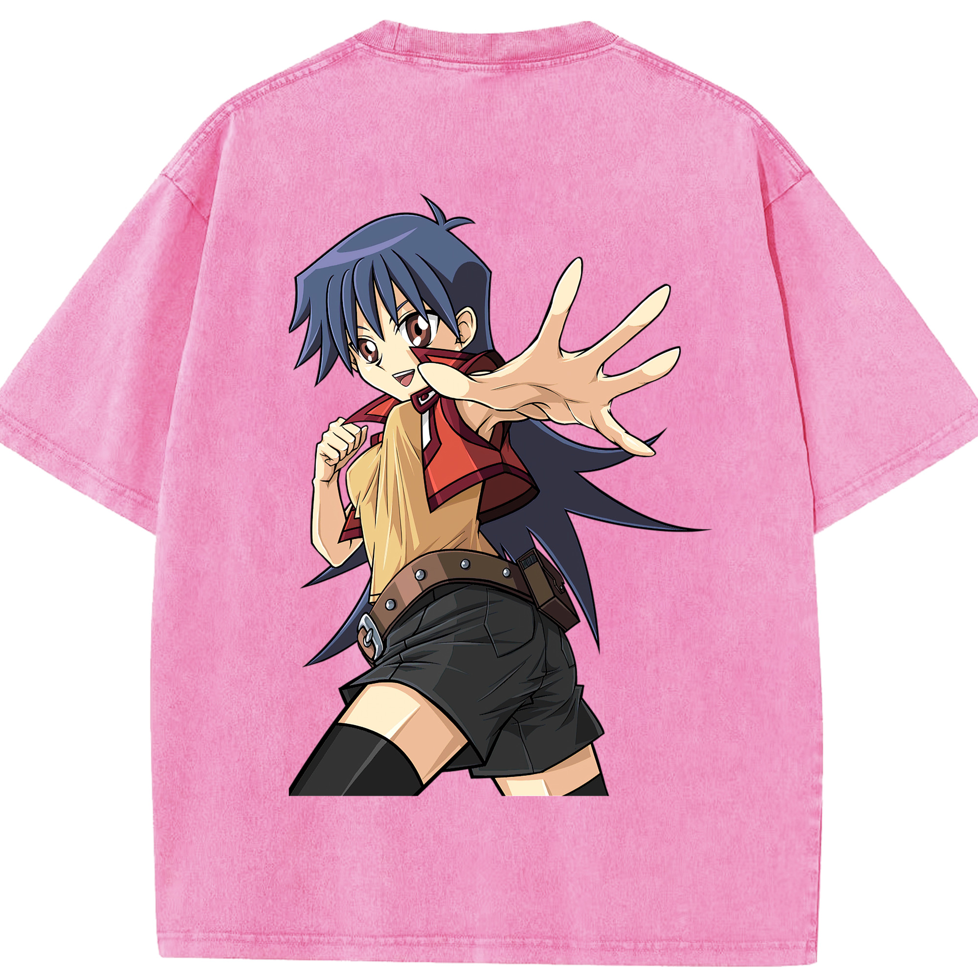 （画像用） 遊☆戯☆王 Yu-Gi-Oh! 綿100% ヴィンテージ風 半袖Tシャツ（背面プリント）